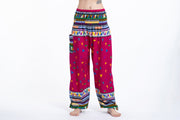 Triangles Women's Harem Pants in Pink