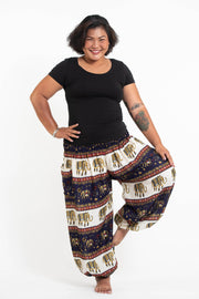 Plus Size Elephant Bliss Women's Elephant Pants in Navy