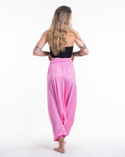 Solid Color 2-in-1 Jumpsuit Harem Pants in Light Pink