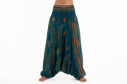 Peacock Eye 2-in-1 Jumpsuit Harem Pants in Teal