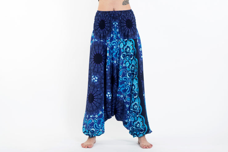 Paisley Mandalas 2-in-1 Jumpsuit Harem Pants in Blue