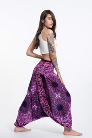 Paisley Mandalas 2-in-1 Jumpsuit Harem Pants in Purple