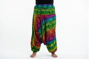 Plus Size Rainbow Elephant 2-in-1 Jumpsuit Elephant Pants in Green