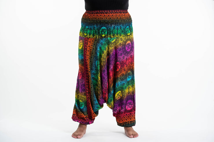 Plus Size Rainbow Elephant 2-in-1 Jumpsuit Elephant Pants in Purple