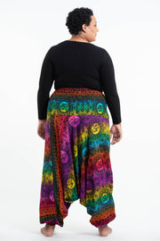 Plus Size Rainbow Elephant 2-in-1 Jumpsuit Elephant Pants in Purple