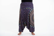 Plus Size Peacock Mandalas 2-in-1 Jumpsuit Harem Pants in Blue