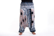 Plus Size Paisley Mandalas 2-in-1 Jumpsuit Harem Pants in Silver Gray