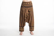 Hill Tribe Elephant Women's Elephant Pants in Brown