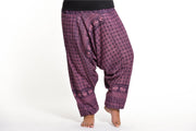 Plus Size Hill Tribe Elephant Women's Elephant Pants in Purple