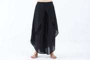 Women's Cotton Tulip Palazzo Pants in Black