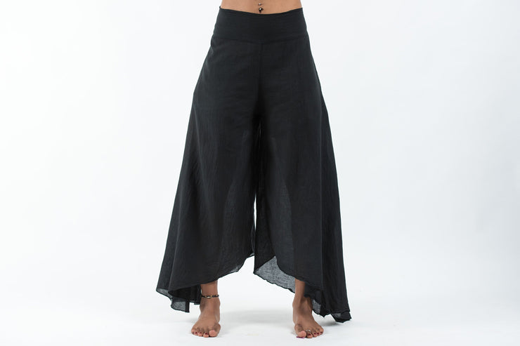 Women's Cotton Tinkerbell Palazzo Pants in Black