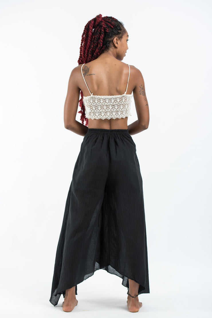 Women's Cotton Tinkerbell Palazzo Pants in Black