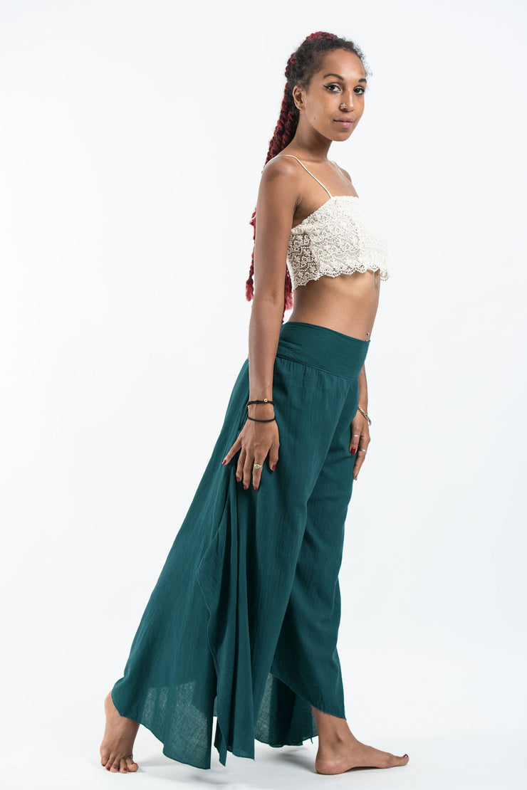 Women's Cotton Tinkerbell Palazzo Pants in Teal