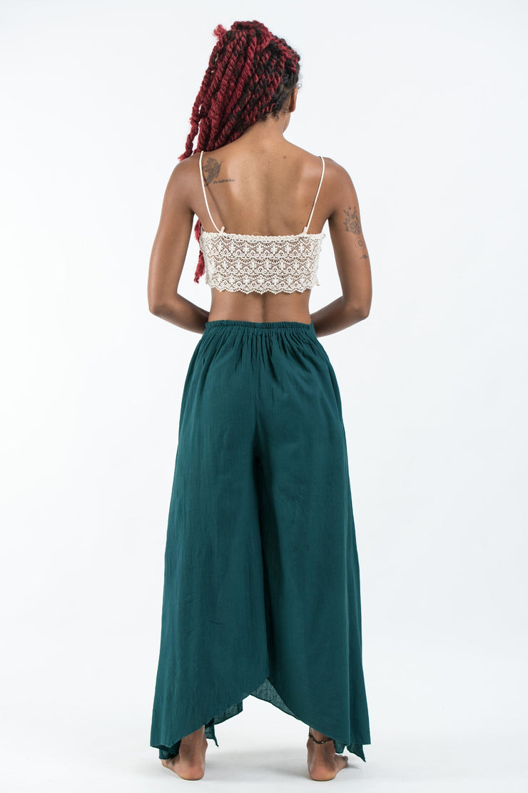 Women's Cotton Tinkerbell Palazzo Pants in Teal