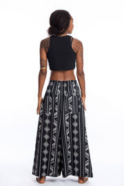 Diamonds Women's Cotton Palazzo Pants in Black