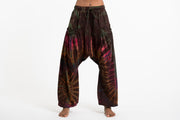 Tie Dye Cotton Women Harem Pants in Brown