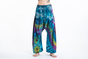 Tie Dye Cotton Women Harem Pants in Sky Blue