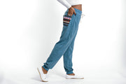 Women's Terry Pants with Aztec Pockets in Blue (Size S - XL )