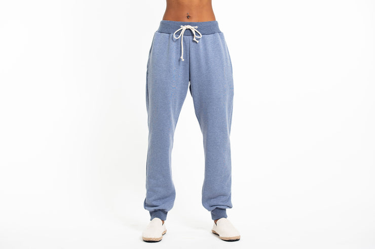 Women's Terry Pants with Aztec Pockets in Light Blue (Size S - XL )