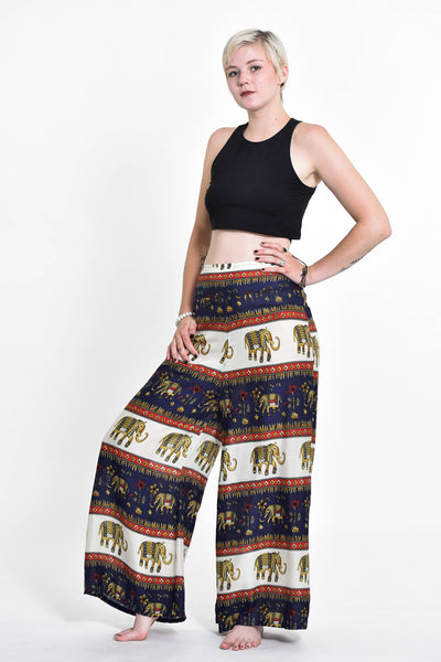 Elephant Bliss Palazzo Style Elephant Pants in Navy