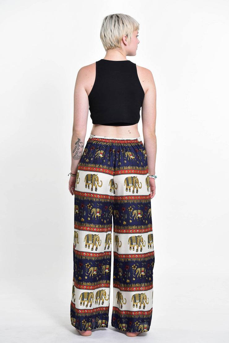 Elephant Bliss Palazzo Style Elephant Pants in Navy