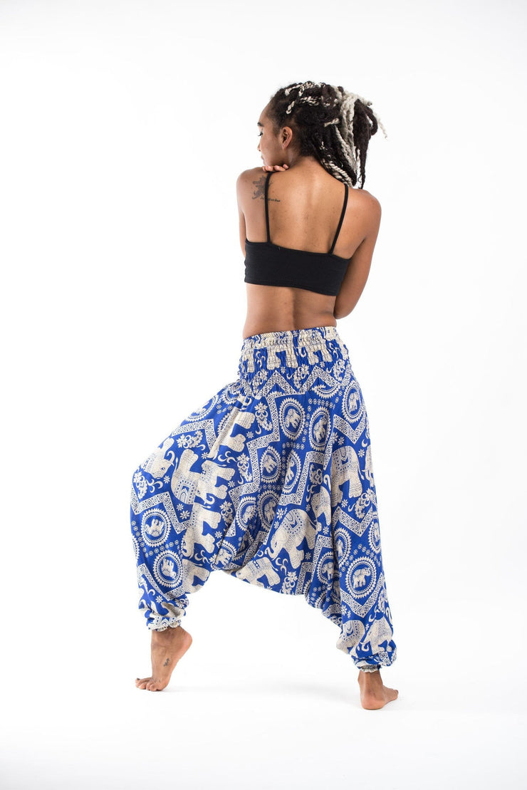 Imperial Elephant 2-in-1 Jumpsuit Elephant Pants in Blue