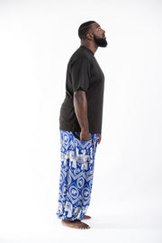 Plus Size Imperial Elephant Men's Elephant Pants in Blue