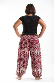 Plus Size Imperial Elephant Women's Elephant Pants in Red