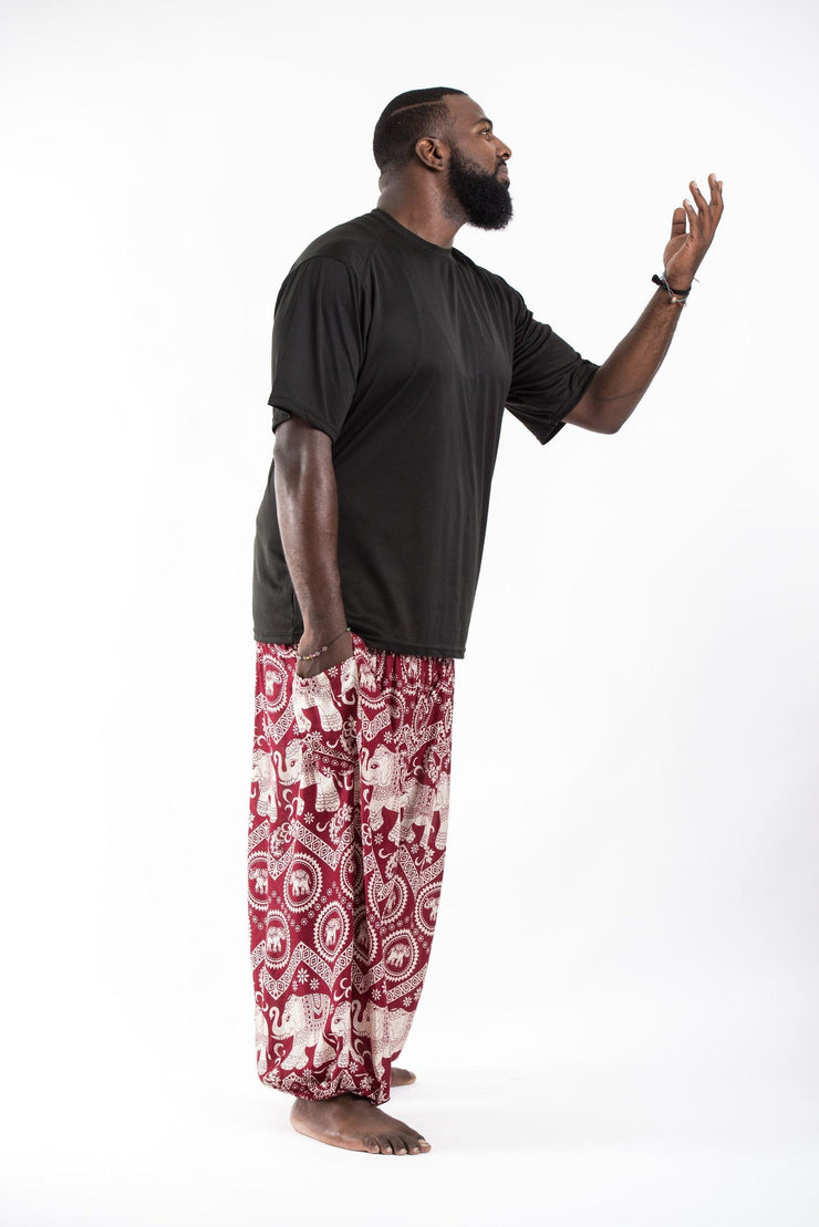 Plus Size Imperial Elephant Men's Elephant Pants in Red